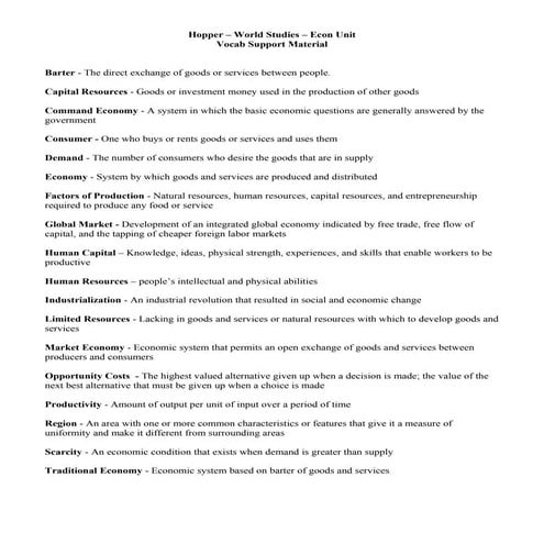 Vocab Support Material