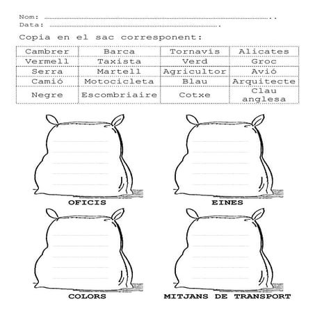 EXERCICIS DE VOCABULARI I CAMP SEMÀNTIC