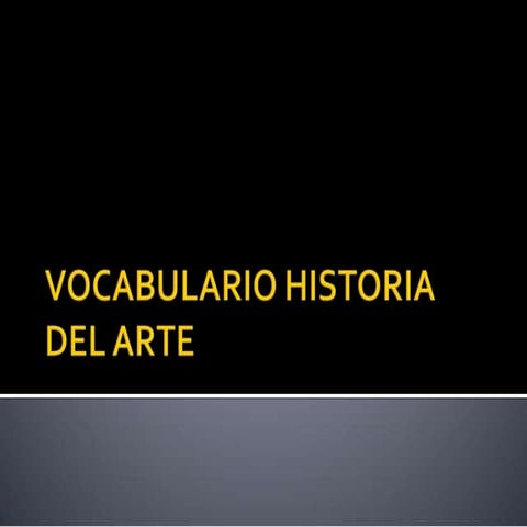 Vocabulario De Arte-A