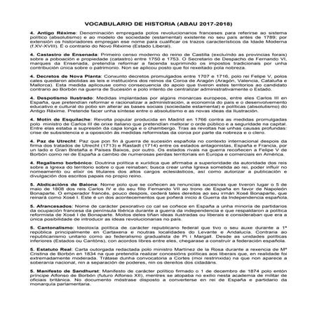 Vocabulario ABAU 2017 2018