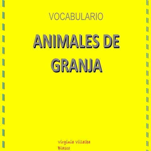 Vocabulario animales de granja