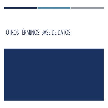 Vocabulario base de datos