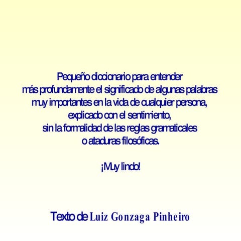 Vocabulario De La Vida