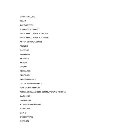 Vocabulario en ingles