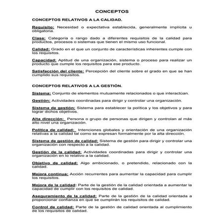 Vocabulario iso 9000