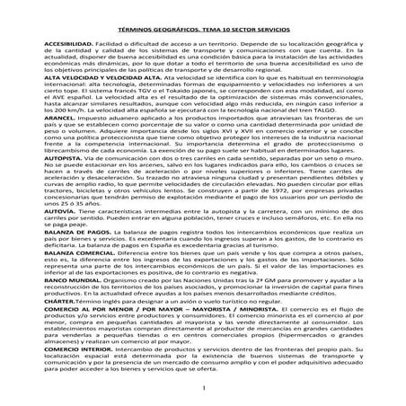 Vocabulario los espacios_de_servicios