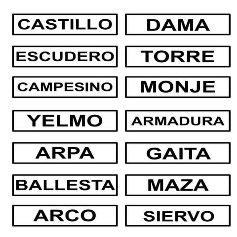 Vocabulario palabras secretas edad media