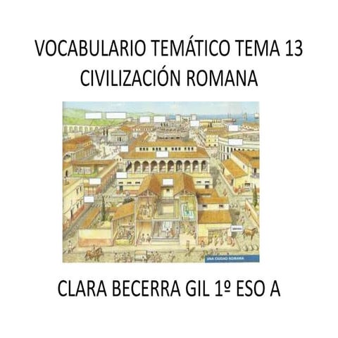 Vocabulario temático tema 13 civilización romana