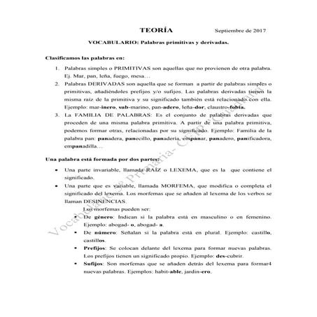 Vocabulario teoría