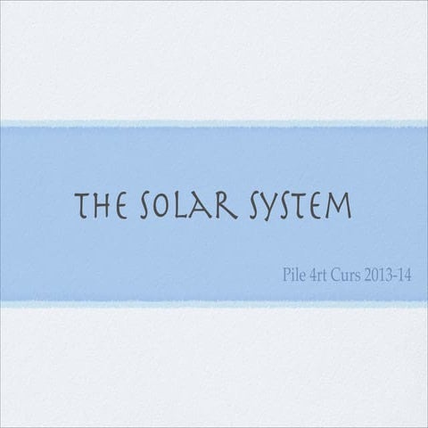 The solar system | PPT