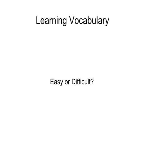 Vocabulary