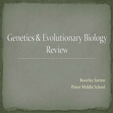 Genetics & Evolutionary Biology Vocabulary