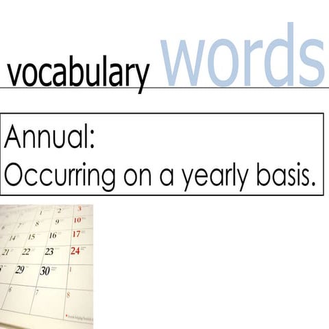 Vocabulary