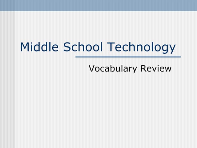 Vocabulary