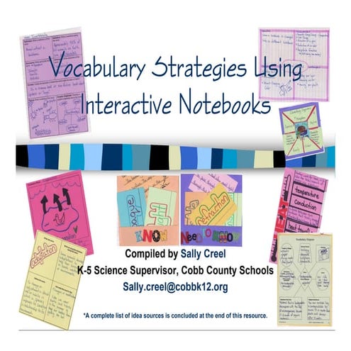 Vocabulary notebook
