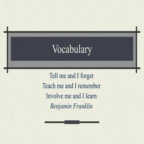 Vocabulary presentasi