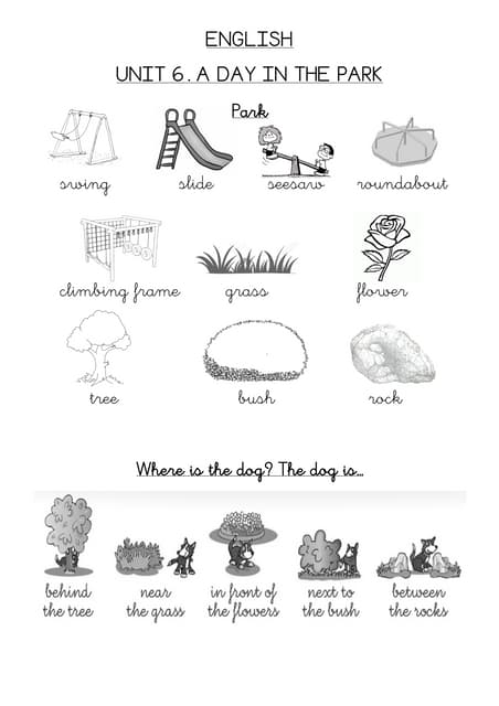 Vocabulary unit-6-a-day-in-the-park