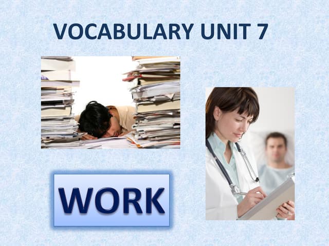 Vocabulary Unit 7 | PPT