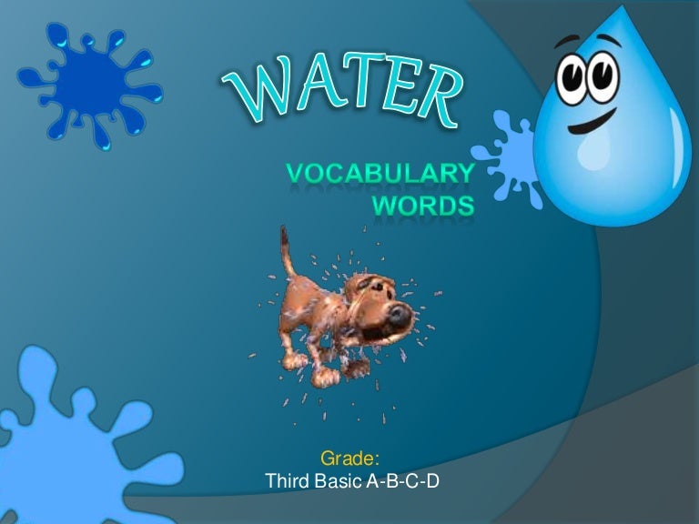 Vocabulary "Water"