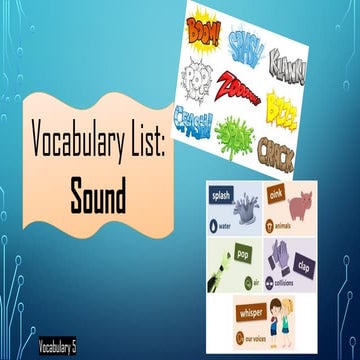 Vocabulary List for primary 5 - Sound.pptx