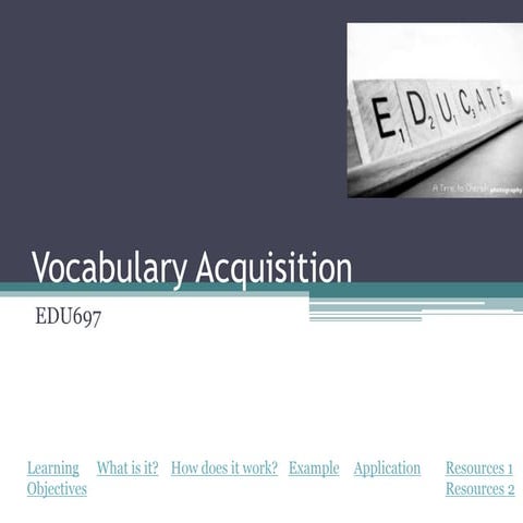 Vocabulary acquisition