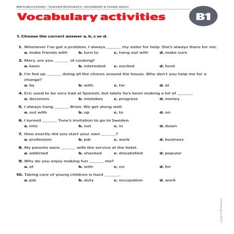 Progress tests answer key | PDF