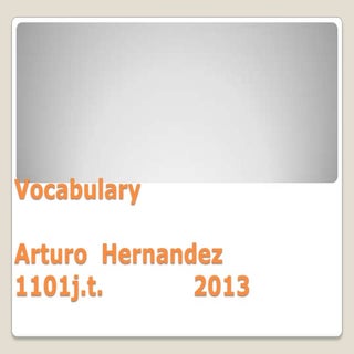 Vocabulary 