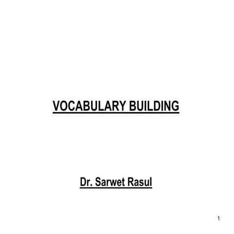 Vocabulary building 12