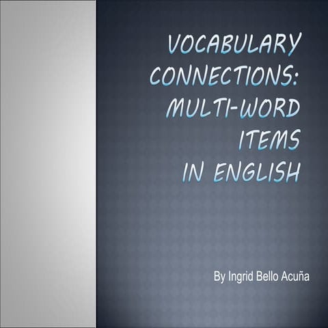 Multi-word items | PPTX