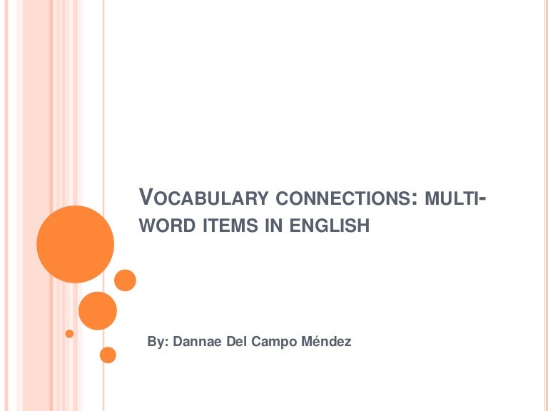 Vocabulary connections