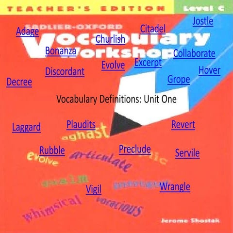 Vocabulary definitions