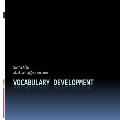 Vocabulary development