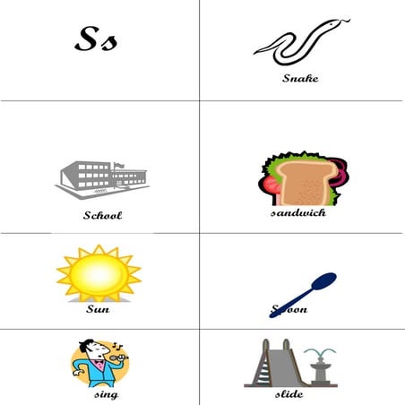 Vocabulary flashcards s