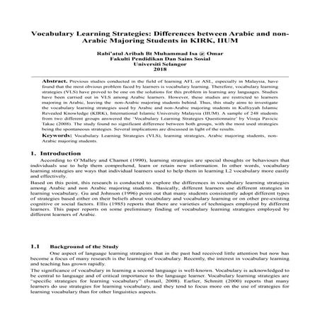 A Study On Students Difficulties In Vocabulary Mastery At First Grade ...