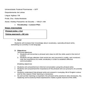 Vocabulary lesson plan