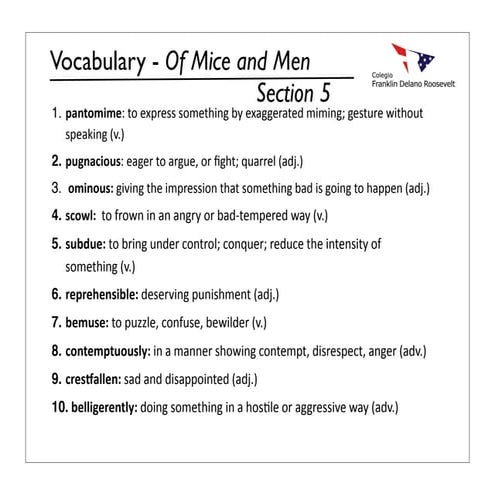 Vocabulary myp9