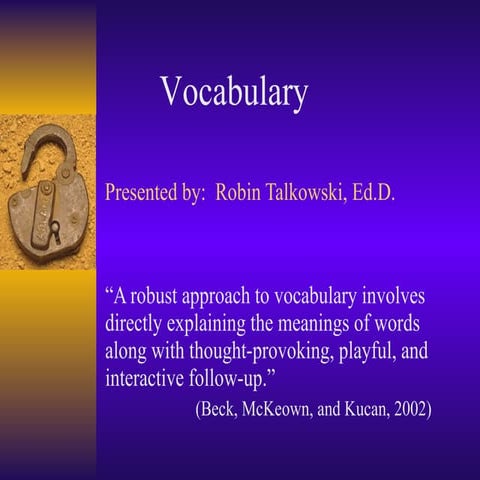 Vocabulary Presentation