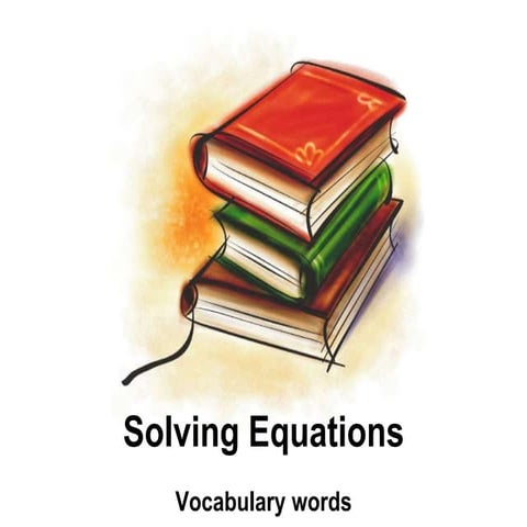 Vocabulary presentation equations