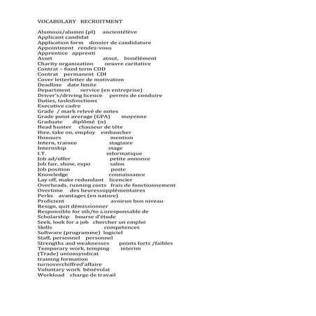 Vocabulary   recruitment