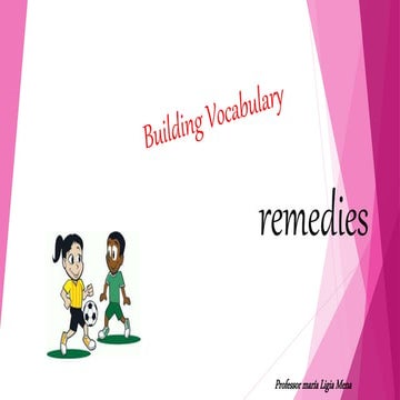 Vocabulary  remedies