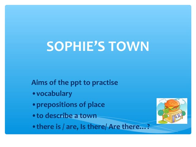 Vocabulary sophie´s town