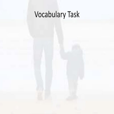Vocabulary task