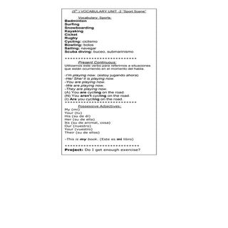 Vocabulary (tiger tracks 5.unit-2)