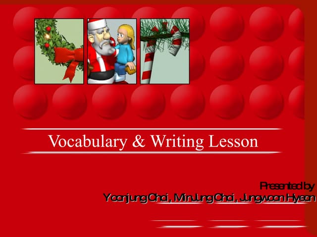 Vocabulary & Writing Lesson