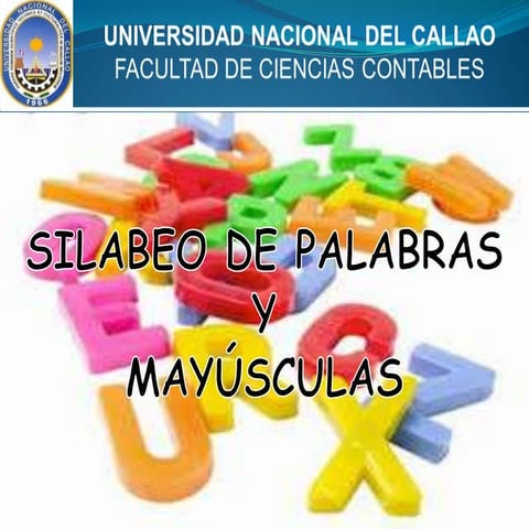 SILABEO DE PALABRAS Y MAYUSCULAS REGLAS | PPTX