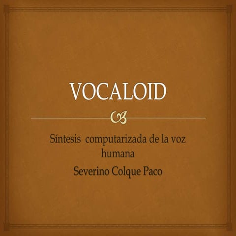 Vocaloid | PPTX