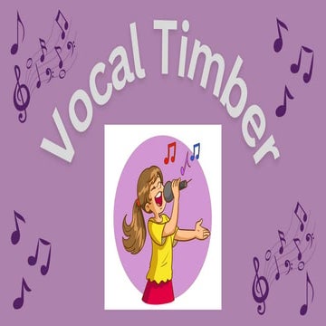vocal timbre demonstration instructional material | PDF