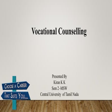 Vocational Counselling