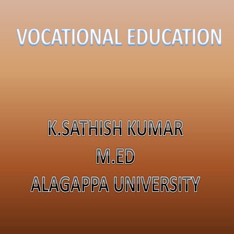 Vocational education