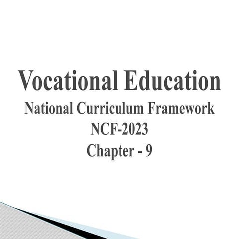 Vocational Education for educational purposes